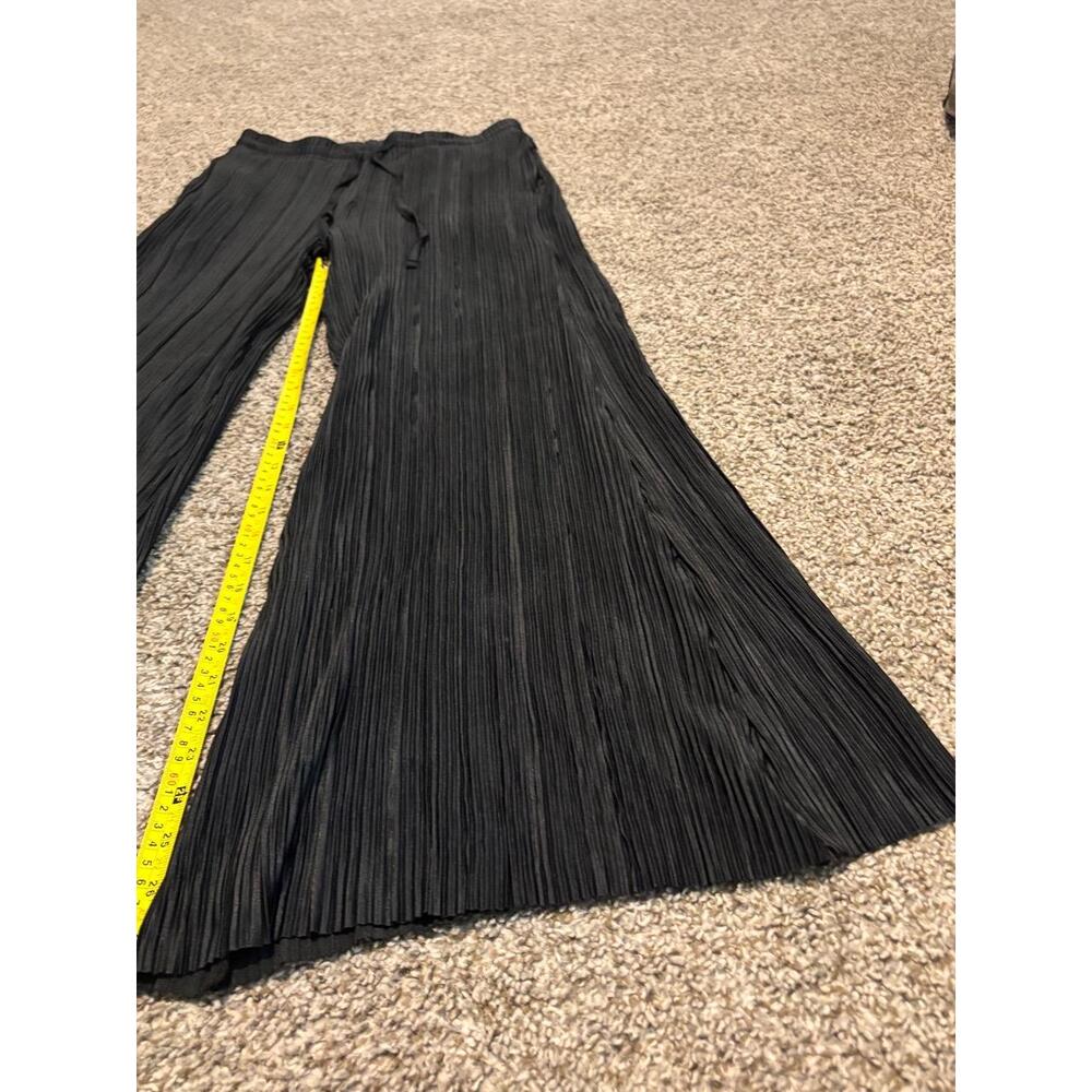 Serra Women’s Small Wide Leg Pleated Beach Swim Cover Up Pants Vacation Black - Picture 11 of 12